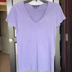 Ralph Lauren purple v neck t shirt